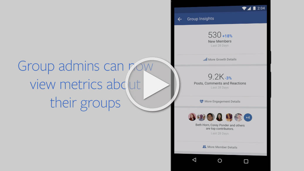 Facebook Video - Group Insights