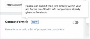Facebook's Instant Experience collect