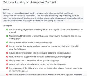 Low-quality or disruptive content examples!