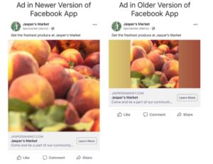 Users will need the most recent version of the Facebook app to view new image format.