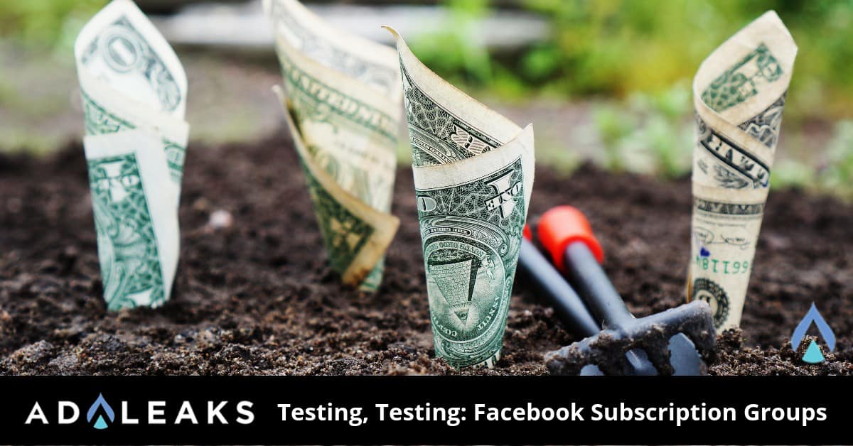 Facebook Subscription Groups