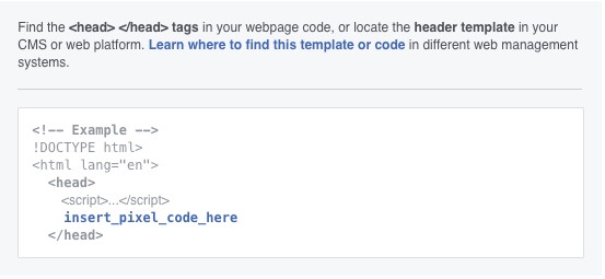 Facebook Pixel Header