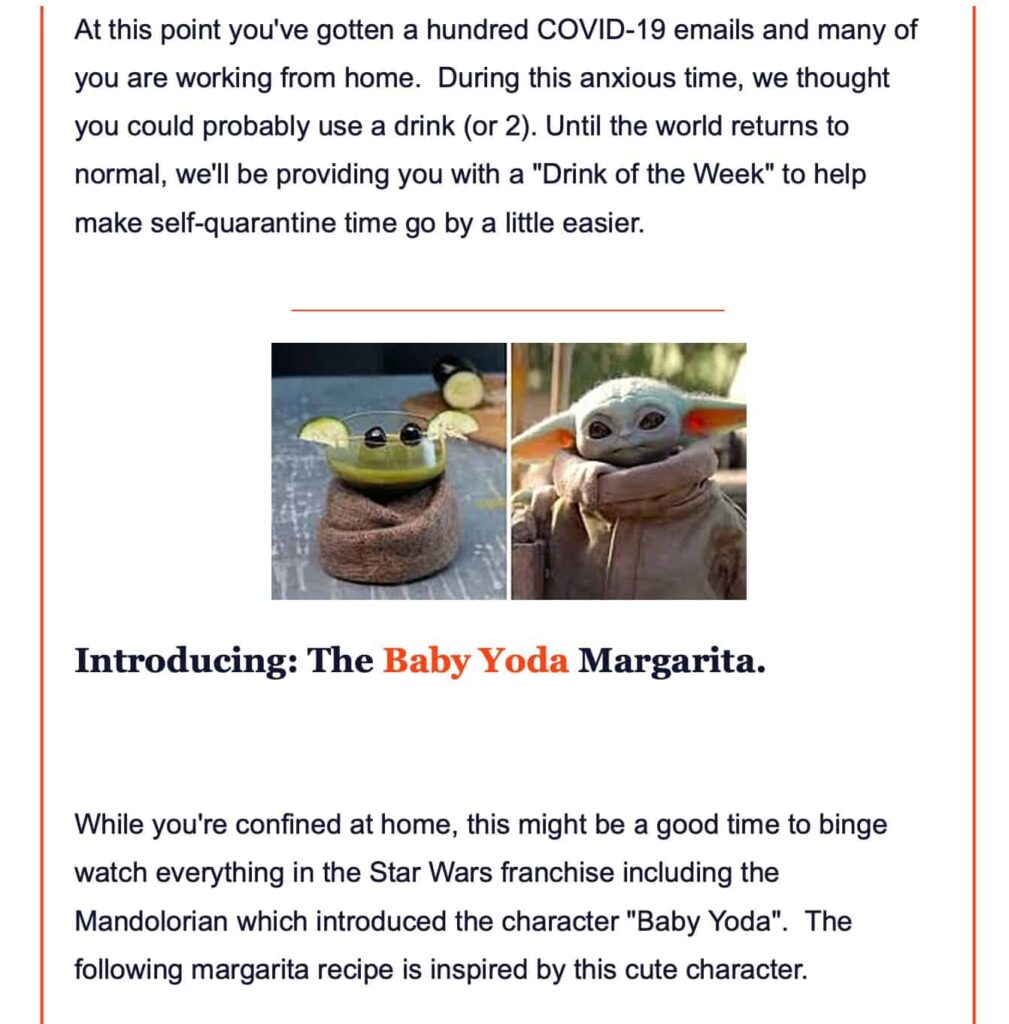 host baby yoda margarita