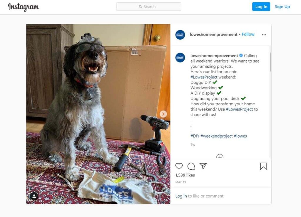 lowes boost your brand on instagram