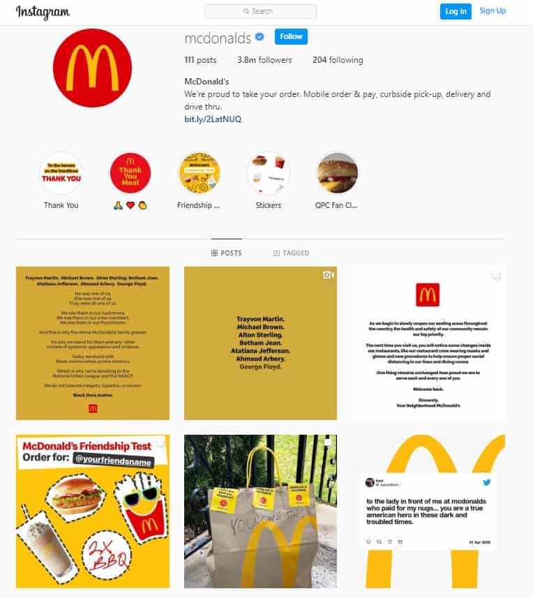 boost your brand on instagram mcdonalds