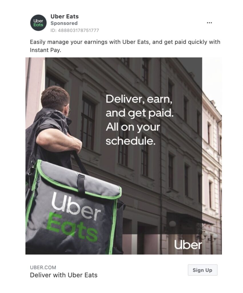 ubereats marketing a service-based business