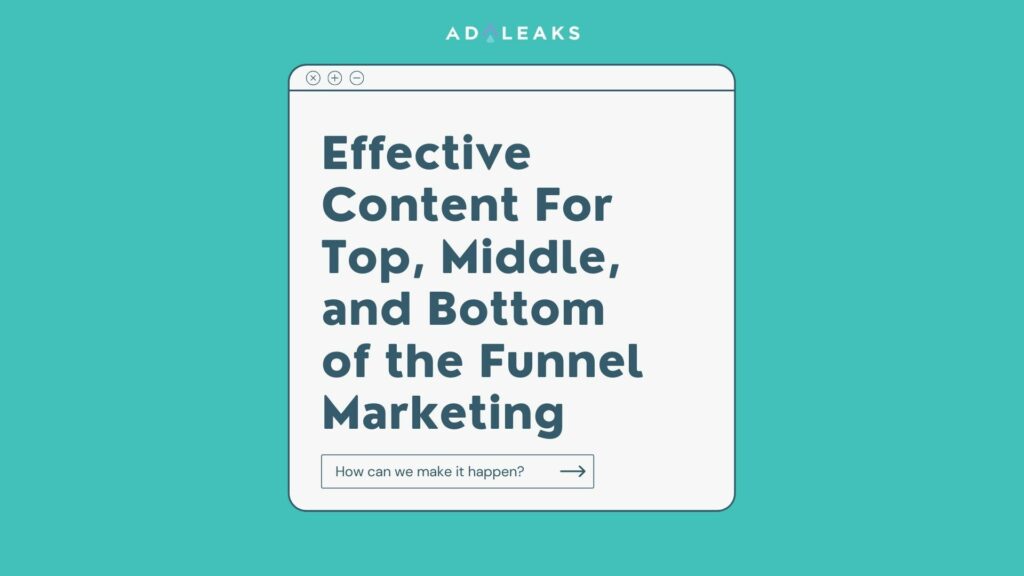 Effective Content For Top, Middle, and Bottom of the Funnel Marketing