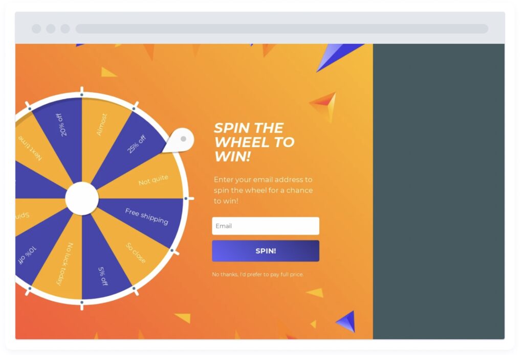 prize wheel gamification