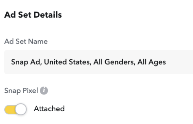ad set detail snapchat ads