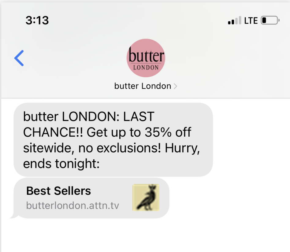 butter london sms marketing