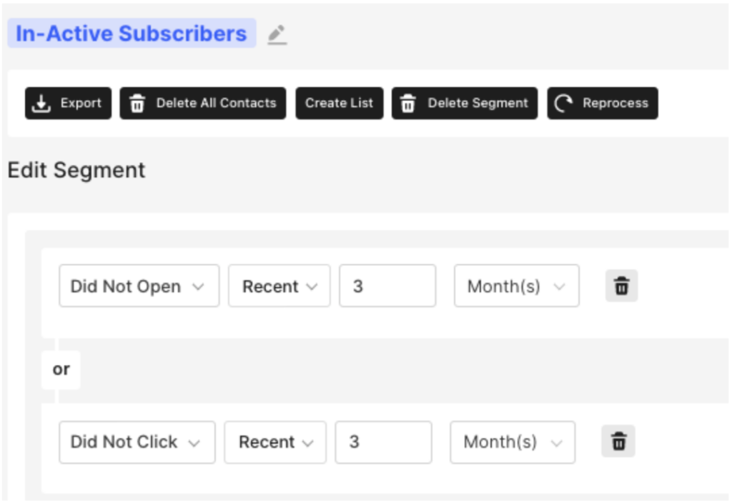 inactive subscribers segment your email lists