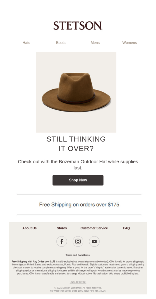 less is more stetson