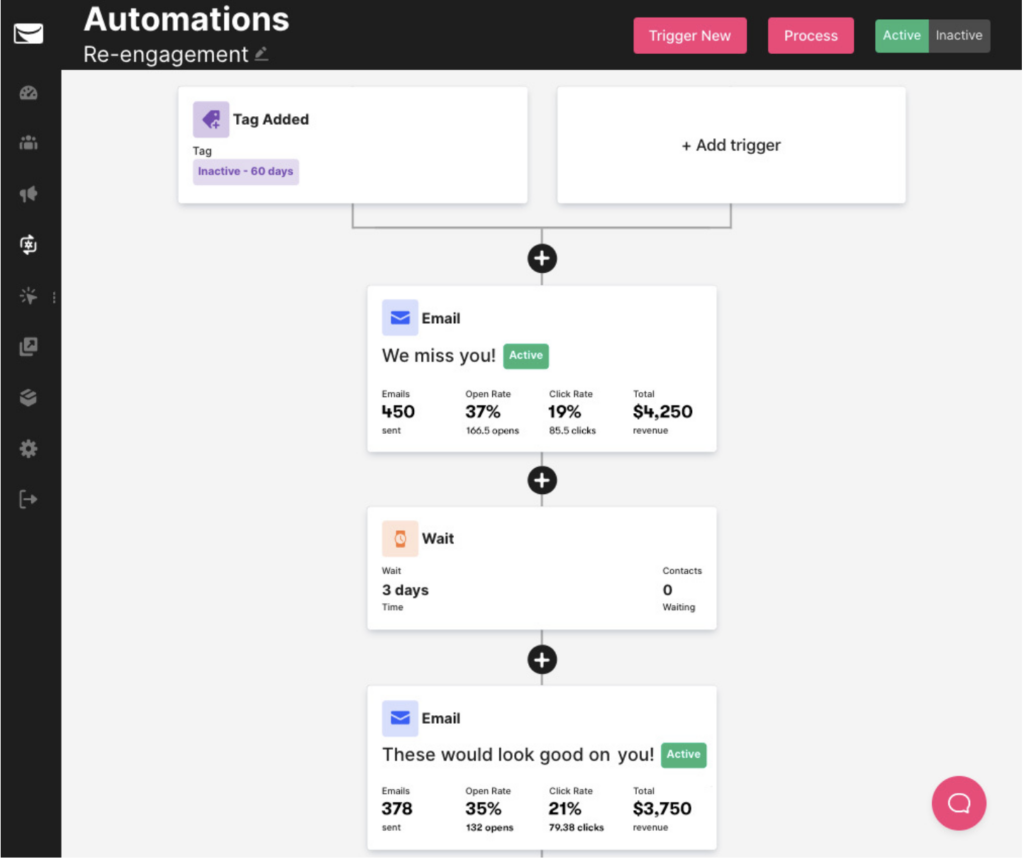 reengagement emails sendlane automation