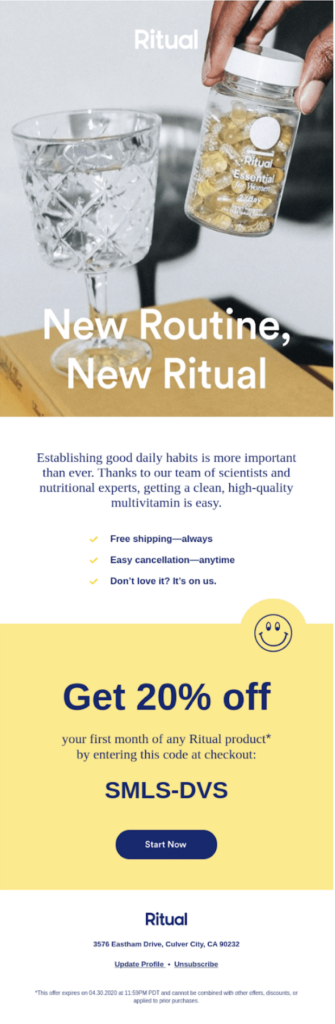 ritual ecomm email marketing