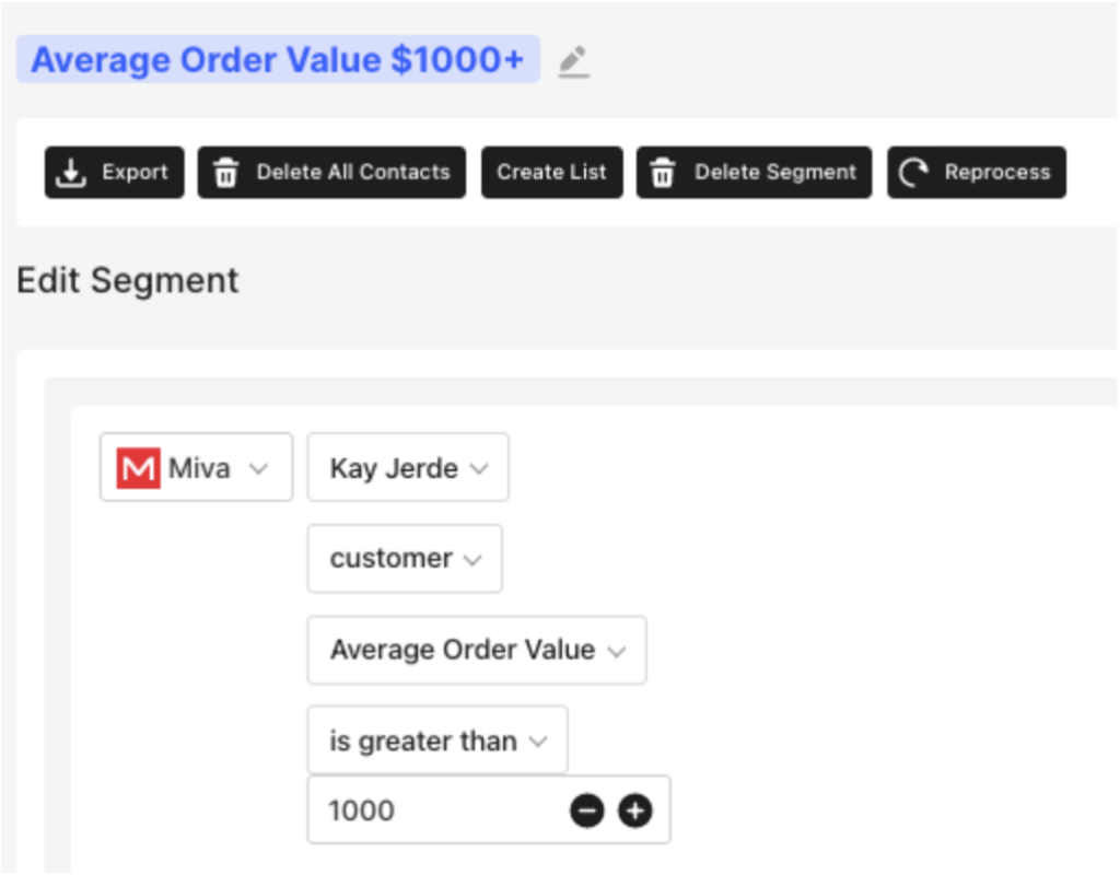 segment your email lists high aov