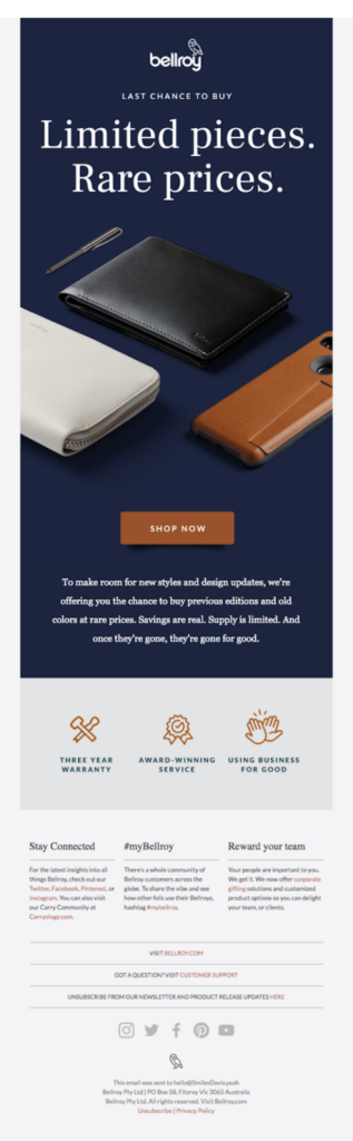 bellroy last chance