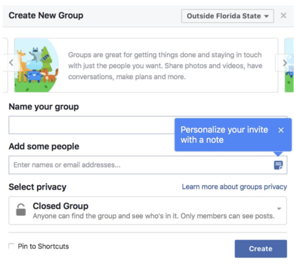 facebook groups create new group
